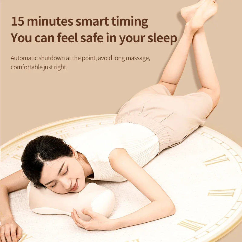 Aiveisi Smart Massage Pillow Electric shiatsu Kneading Heating Massager Suitable For Neck Back Shoulder Waist Rechargeable Use