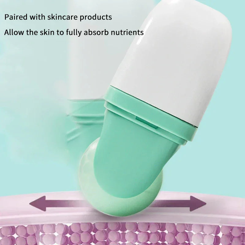 Double Head Ice Roller For Face Eye Puffiness Migraine Pain Relief And Minor Injury Facial Cold Therapy Massage Roller Skin Care