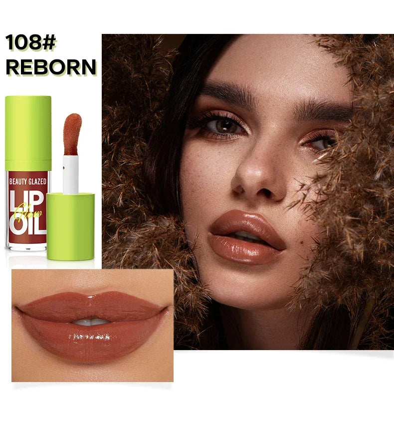 Beauty Glazed Rare Bright Lustrous Lip Essence Moisturizing Shine Shimmer Plumping Lip Tint  Care Oil Gloss for Lip Enhancement