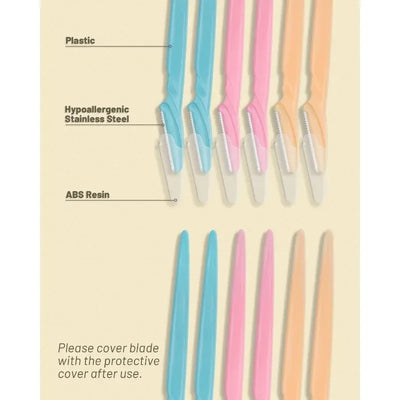 Eyebrow Razor for Women, 12 Pcs Dermaplaning Tool for Face Professional, Face Razor for Women Facial Hair Remover