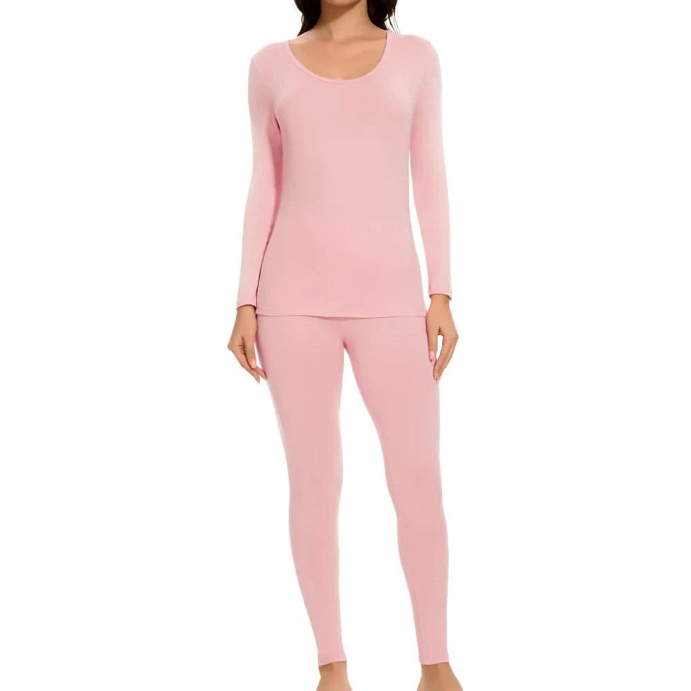 Thermal Underwear Women Autumn Winter Under Layer Clothes New Warm Pajamas Sets for Female 2 Pieces Long John Top Legging