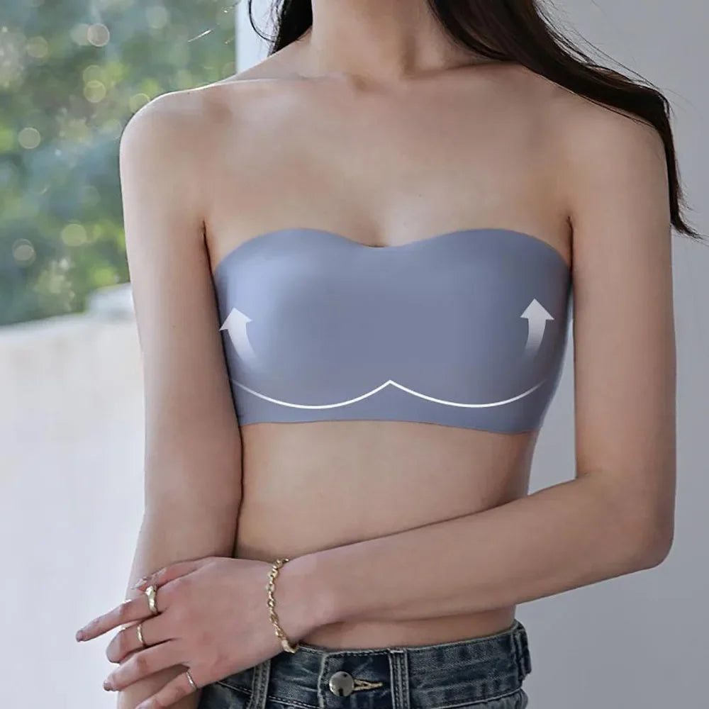 Women Sexy Strapless Bra Push Up