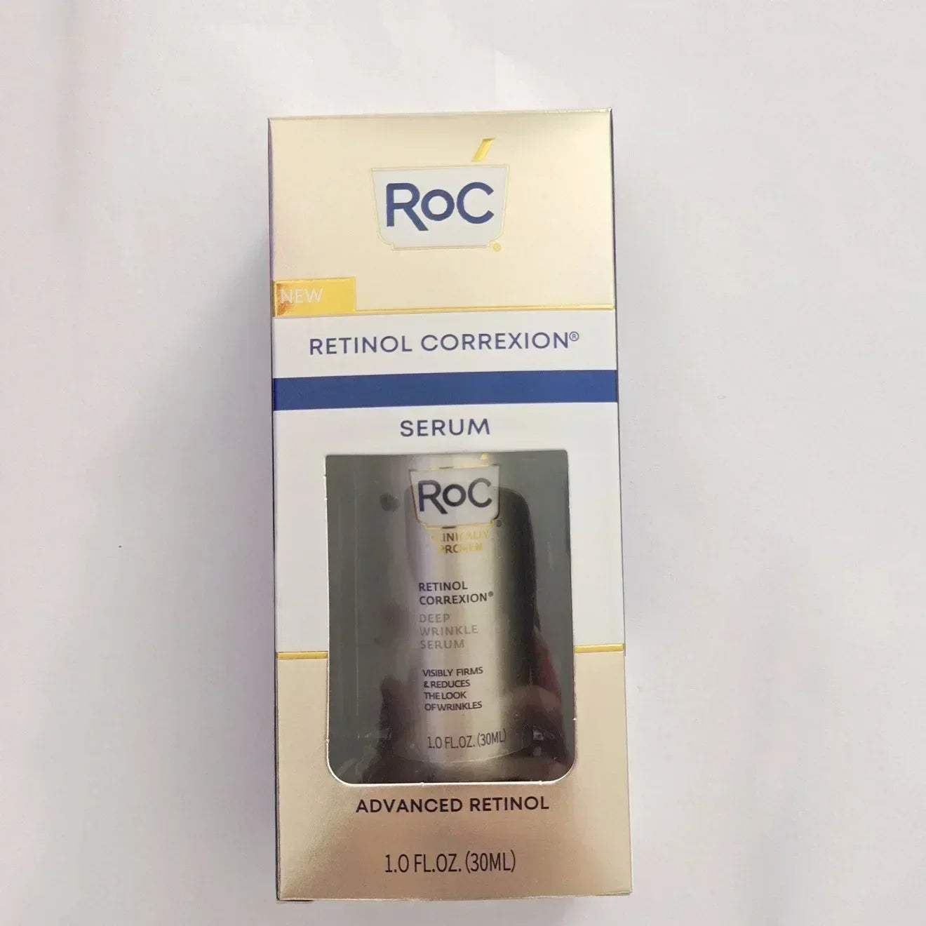 RoCRetinol Correxion Serum Deep Wrinkle Retinol Facial Essence Remove Fine Texture Black Spots Face Serum Anti-Aging 30ml