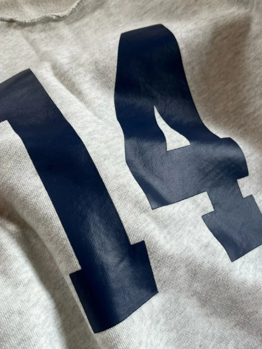 14 Print Oversized Sweatshirt For Women Sexy Scoop