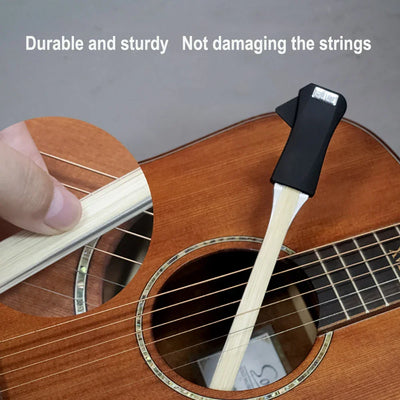 Guitar Bow A/B Double Sided Design Pull Strings& Plug Strings Imitate Violin Cello Sound Small Durable Bow Build in Guitar Picks