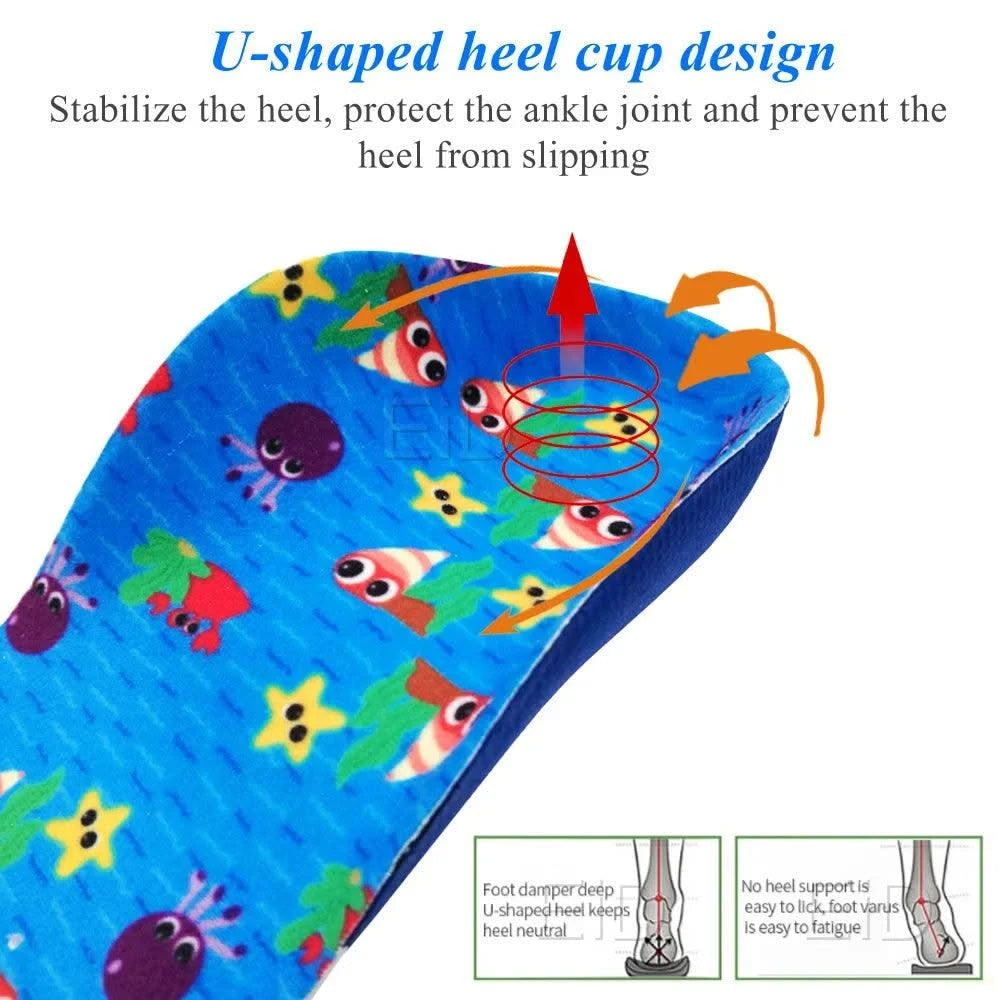 Kids Children 3D Orthopedic Insoles Arch Support insole for OX-Legs Flat Foot insoles Orthotic Pads Correction Health shoes pad