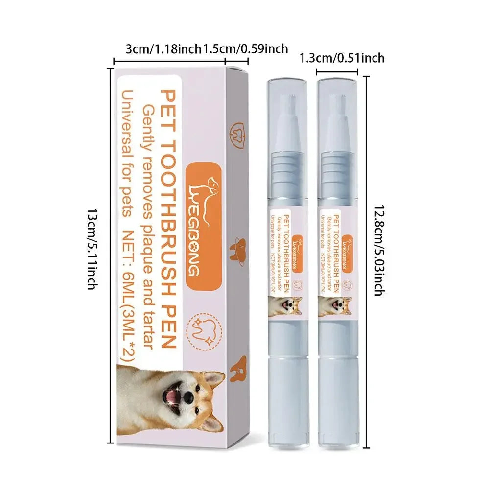 Pet Toothbrush Pen Teeth Clean Fresh Breath Pet Toothbrush Paste Brush One Easy To Use Cat Tooth Brush ToothbrushSet Accessories