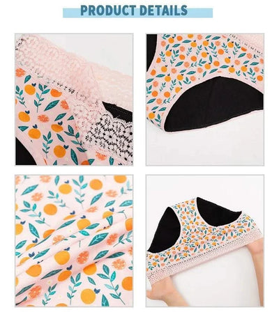 Women's Seamless Physiological Underwear 4-Layer Leak-Proof Menstrual Period Panties Breathable Antibacterial Menstrual Briefs