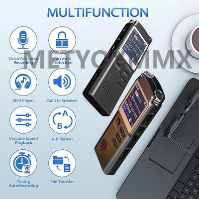 Voice Recorder - Voice Activated Recorder with Earphone & USB Charge Cable, Digital Voice Recorder with Playback for Lectures &