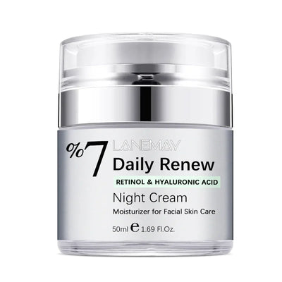 Retinol & Hyaluronic Acid Night Cream - Daily Repair, Hydrating & Anti-Aging Collagen Facial Cream Aloe Vera Gel