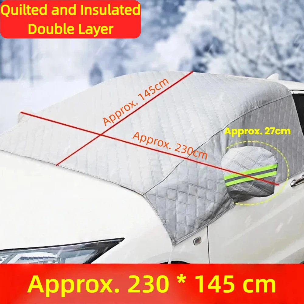 Magnetic Snow Shield for Cars - Heavy Duty Windshield Cover, Frost Protection & All-Season Sunshade | Universal Fit,Easy Install