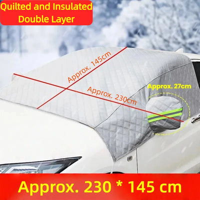 Magnetic Snow Shield for Cars - Heavy Duty Windshield Cover, Frost Protection & All-Season Sunshade | Universal Fit,Easy Install