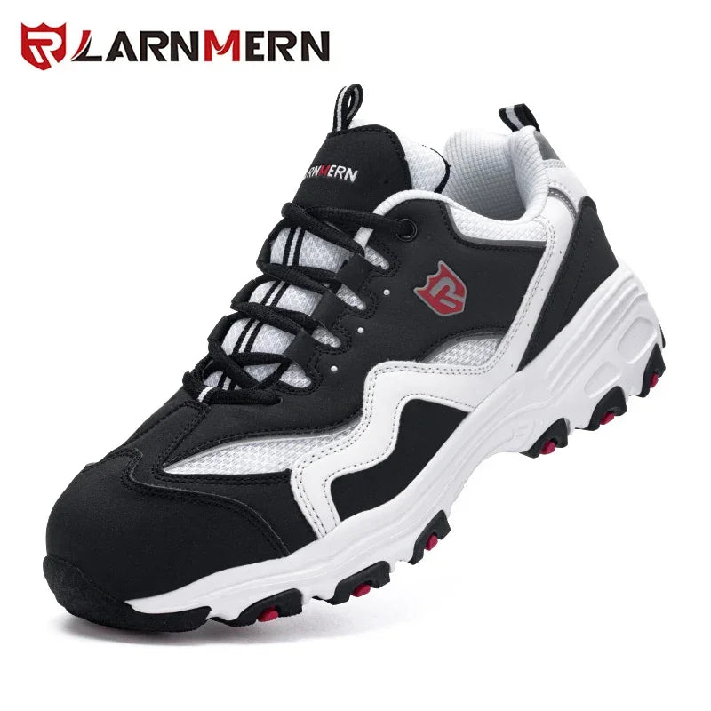 LARNMERN Men's Safety Shoes Steel Toe Work Shoe Anti-puncture Anti-smashing Construction Comfortable Lightweight Breathable Shoe