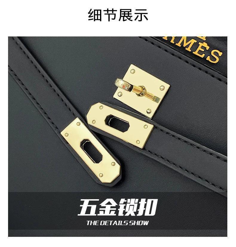 Elegant classic leather handbag for ladies - with inner compartments high quality by famous designer brand