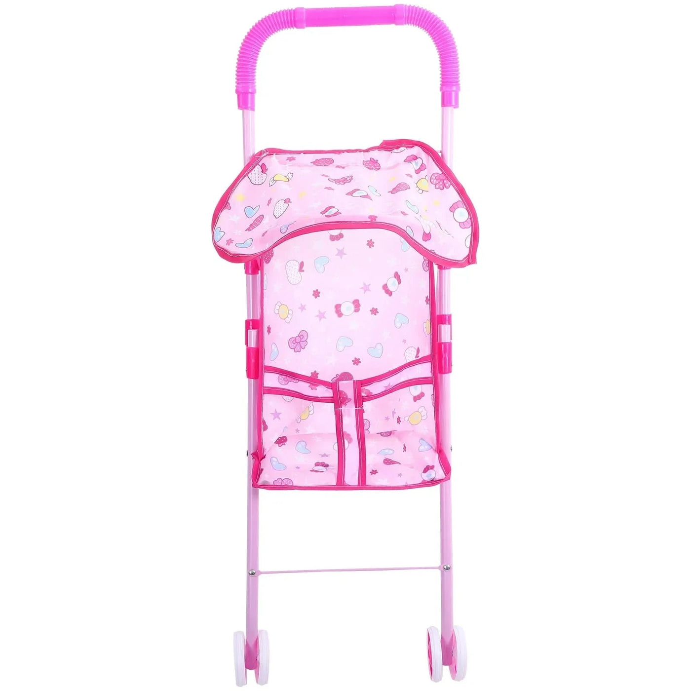 1Pc Stroller Toys Kids Play Stroller Foldable Doll Stroller With Basket Baby Doll Stroller Play Game Accessories Small Stroller