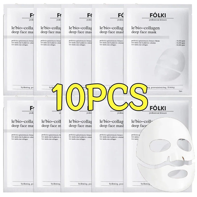 5/10PCS Collagen Face Mask Shrink Pores Deep Hydrating Overnight Mask Moisturizing Refreshing Brightening Korean Face Skin Care