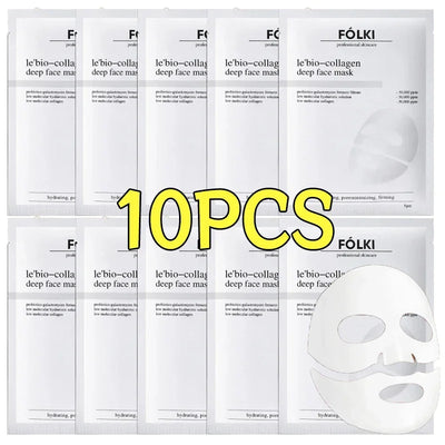 5/10PCS Collagen Face Mask Shrink Pores Deep Hydrating Overnight Mask Moisturizing Refreshing Brightening Korean Face Skin Care