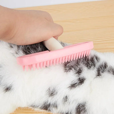 OUWO Pet Cat Brush Massage Comb Silicone Cat Toy Cat Brush Cat Scratcher Massage Self Groomer Comb Pet Cat Corner Scratcher