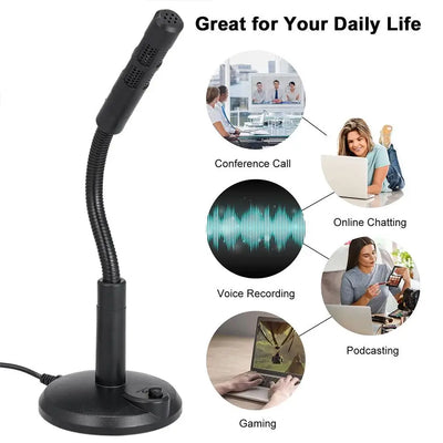 Voice Chat Recording Microphone USB Microphone For Laptop And Computer Studio Singing Gaming Streaming Microphone Accessories