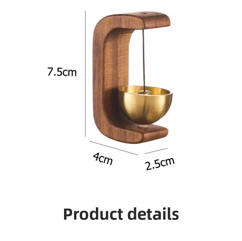 Room decor: elegant wooden wind chimes with wireless doorbell functionality for entrance doors - stylish decorative
