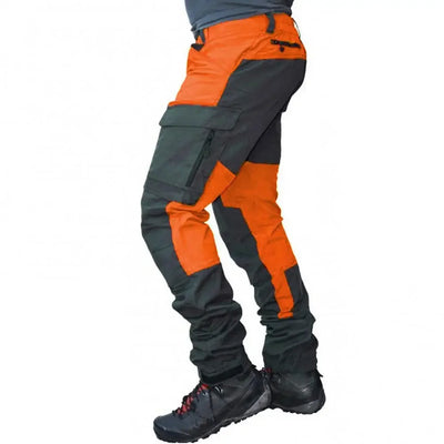 Windproof Cargo Pants Men Summer Long Work Trousers Male Outdoor Color Block Multi Pockets Sports Camping Fishing Pant
