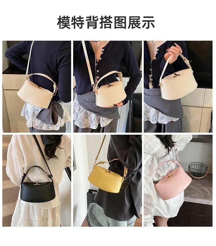 Fashionable designer tote bag for women premium leather crossbody shoulder handbag ladies elegant evening