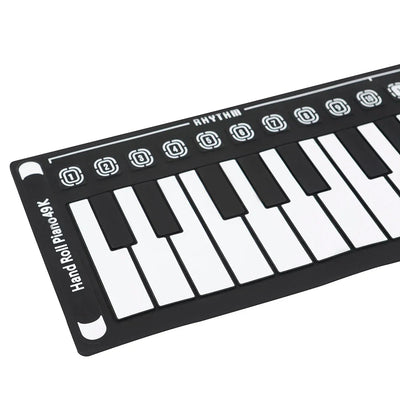 49-Key Folding Electronic Piano Portable Hand-Rolled Piano Built-in Speakers 16 Tones Professional Keyboard Instruments
