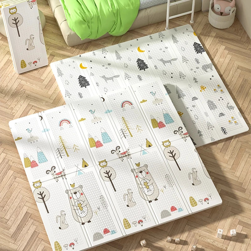 Baby Play Mats Activities Mats For Baby Game Mats Waterproof Children's Rug Mother Kids Crawling Play Floor Folding Soft Carpets