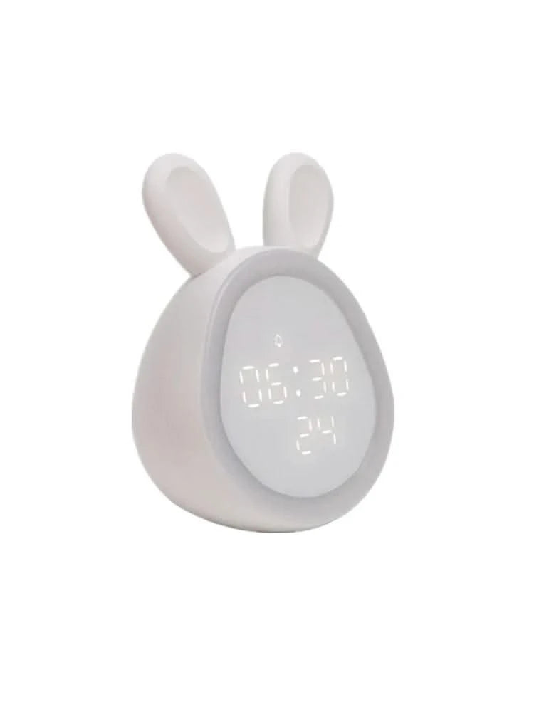 Kids Cute Rabbit Alarm Clock With Night Light Stepless Dimming Led Digital Alarm Clock For Boys Girls