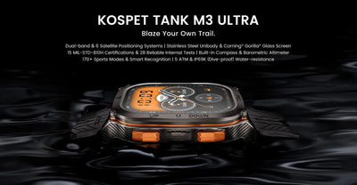 2025 Original KOSPET TANK M3 Ultra GPS Smartwatches For Men Women Smartwatch 480mAh Digital Fitness AMOLED AOD Bluetooth Watches