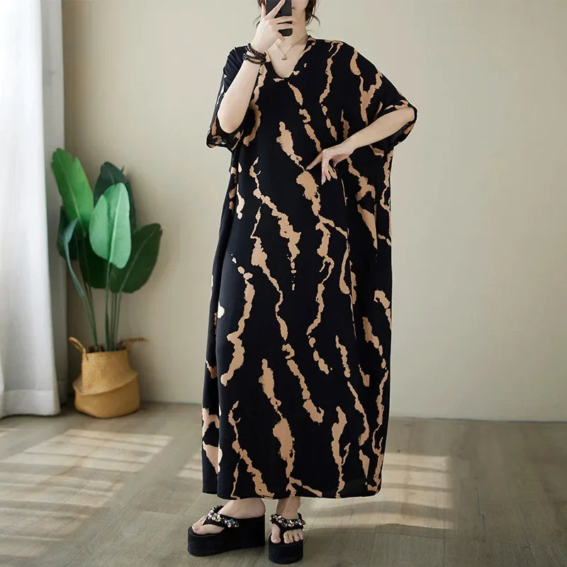 Summer Dress for Women Clothing Streetwear Ethnic Style Bohemian Beach Vintage Clothes Casual Fashion Harajuku Loose Streetwear