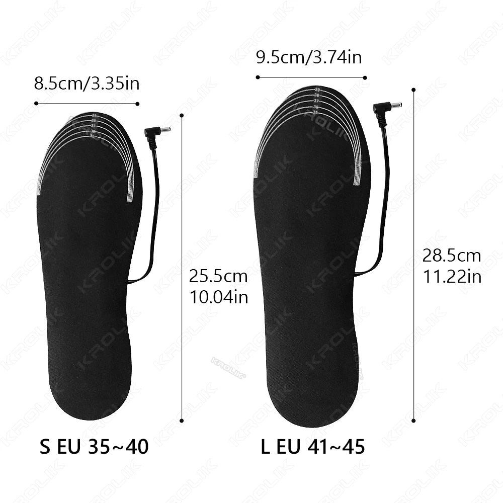 UPAKME Outdoor Sports USB Heated Insoles Electric Foot Warmers for Winter Indoor Sedentary Office Winter Thermal Insoles
