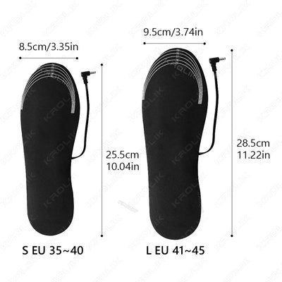 UPAKME Outdoor Sports USB Heated Insoles Electric Foot Warmers for Winter Indoor Sedentary Office Winter Thermal Insoles