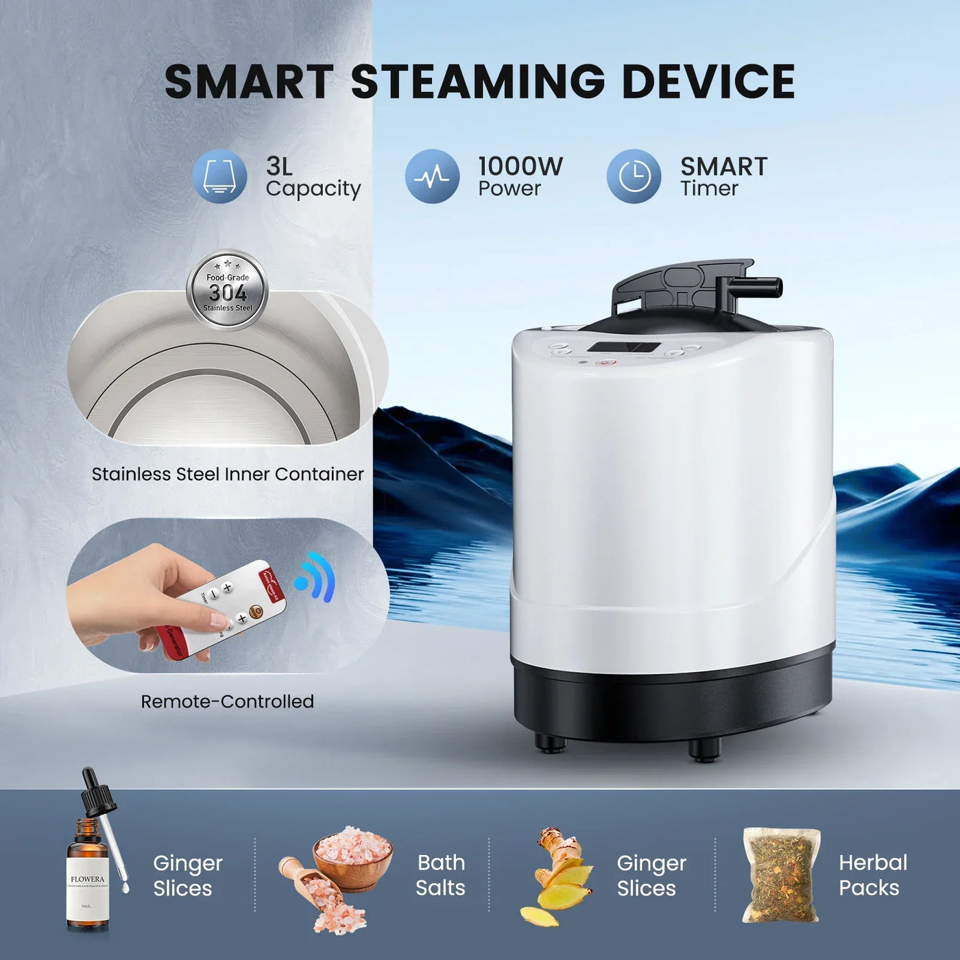 Portable Steam Sauna Tent Room with Steamer 1000W 2.6L Steam Generator Single Person Sauna for Relaxation Detox Home Spa