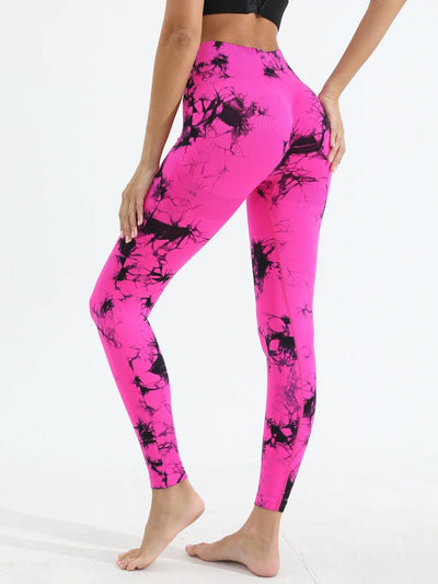 Women's Tie Dye Yoga Leggings High Waist Butt Lifting Soft & Stretchy Workout Skinny Pants