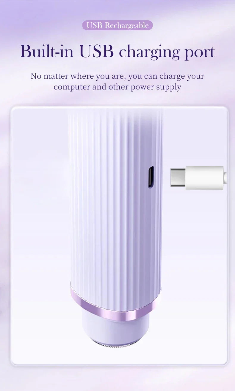 Electric Razors for Women 2in1 Bikini Trimmer Facial Mustache Shavers for Ladies Body Underarms Legs Portable Painless Epilator