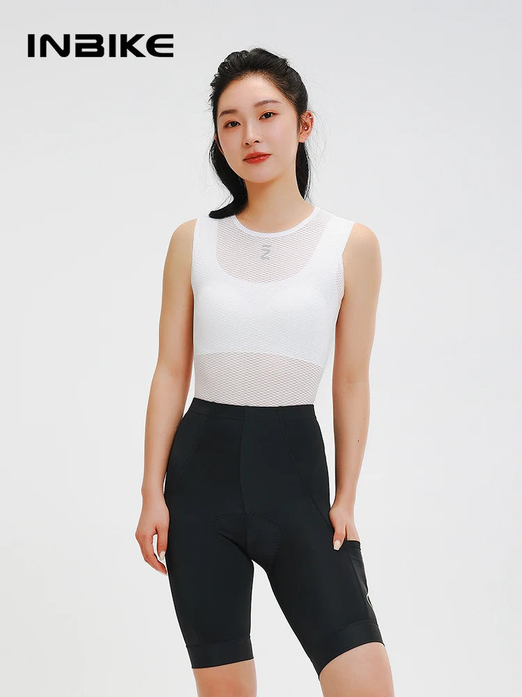 INBIKE Women's High Waist Cycling Shorts Padded Biking Pants With Pockets For Comfort Bicycle Tights For Biking Outdoor Sports