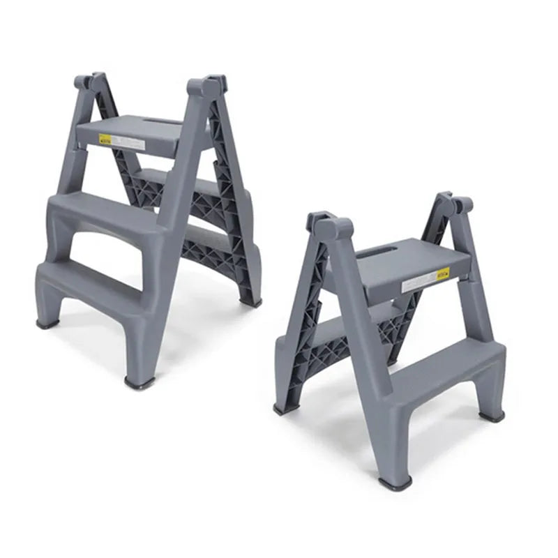 Large Load Capacity Plastic Folding Ladder Sturdy Portable Step Ladder for Home Garden Use