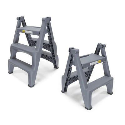 Large Load Capacity Plastic Folding Ladder Sturdy Portable Step Ladder for Home Garden Use