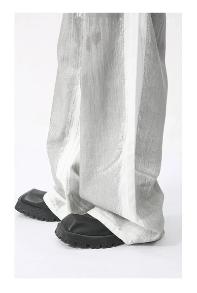 Men's White Baggy Jeans Dirty Printed Grunge Y2K Loose Straight Denim Pants Harajuku Oversized Streetwear Jeans Trousers Male