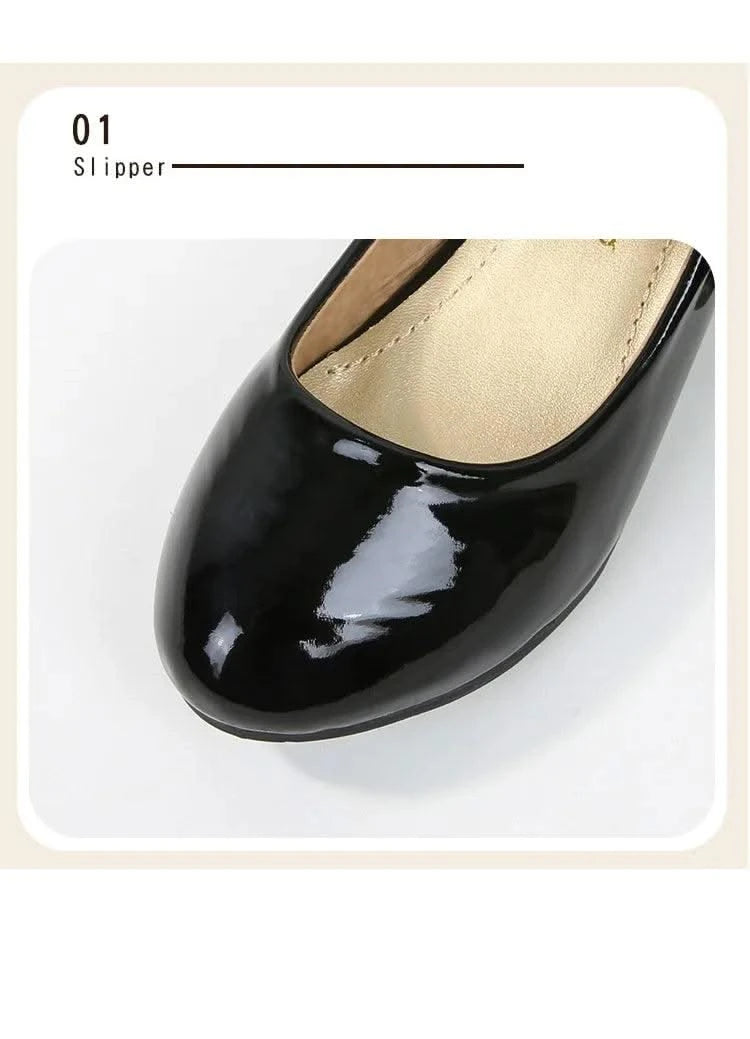 Children's Leather High Heels Shoes | Casual Soft Bottom Footwear Kids