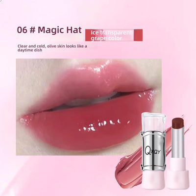 QXQY GLOSSY JELLY LIPSTICK - Mirror Shine, Moisturizing & Long Lasting, Nude Lip Gloss for Plump Brightening Lips (No Makeup Loo