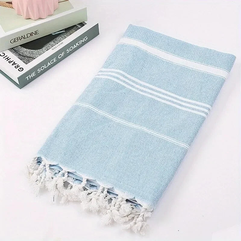 100X180cm Turkish Beach Towel Oversized Sand Free Tassel Quick Dry Swim Extra Large Light Travel for Adults Gifts Accessories ﻿