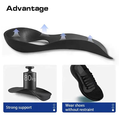 Flat Foot O-Shaped Legs Insole for Shoes Correction Arch Support Plantar Fasciitis Orthopedic Insoles Men/Women Foot Care Insert