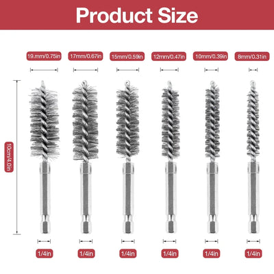 3/9/15Pcs metal pipe/copper pipe cleaning brush, grinding/rust removal tools,copper wire/stainless steel drilling cleaning brush