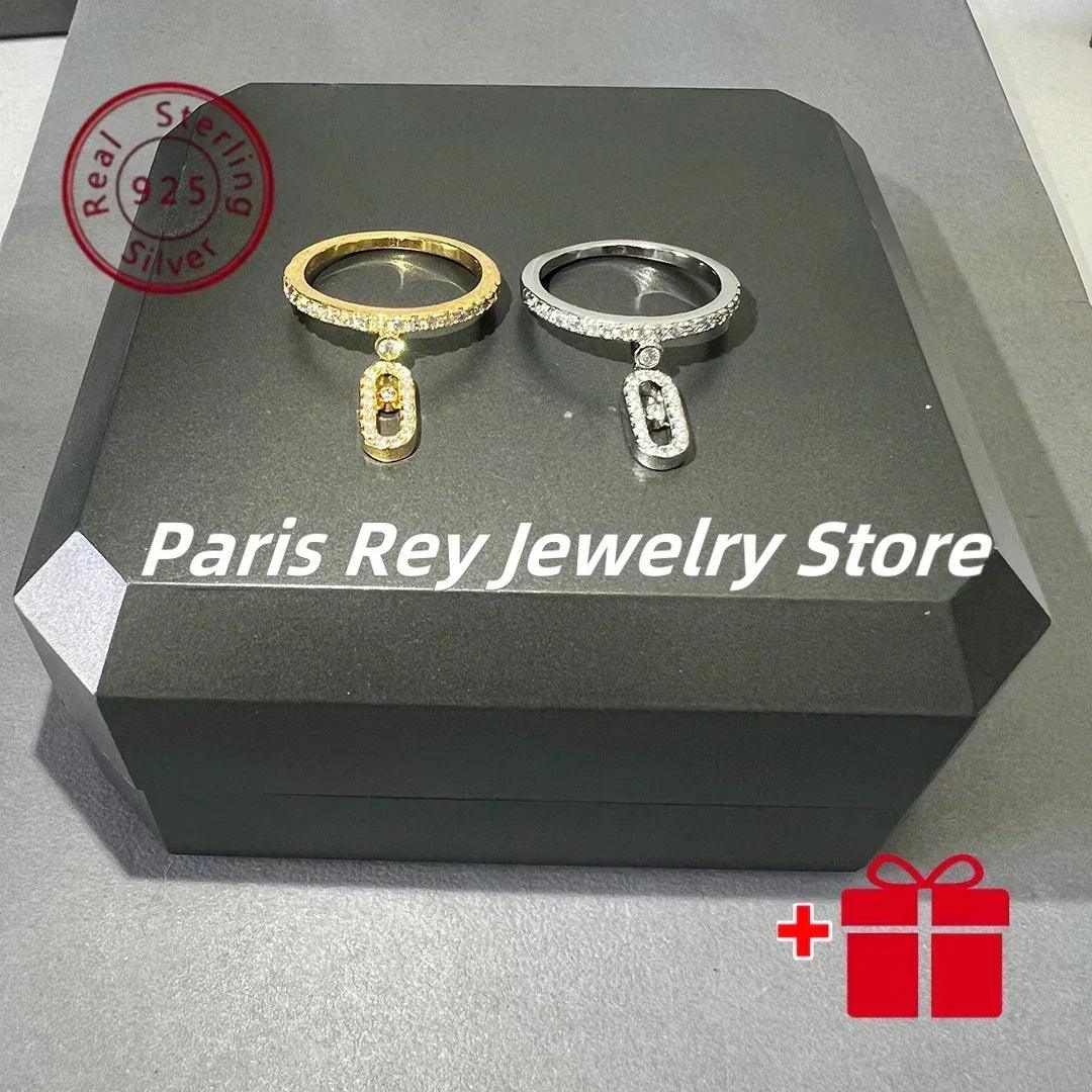 Luxury classic s925 inlaid sliding high beauty ring women’s jewelry party girlfriend anniversary gift