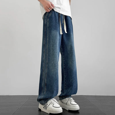Men's denim pants American retro straight leg jeans loose and breathable suitable for daily casual street men's essential items