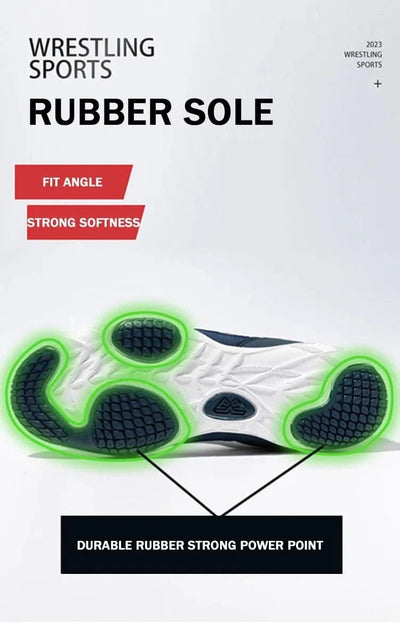 High Top Children Size 30-38 Boxing Wrestling Shoes Womens SAMBO Squat Fitness Sneakers White Blue Breathable Fighting Boots