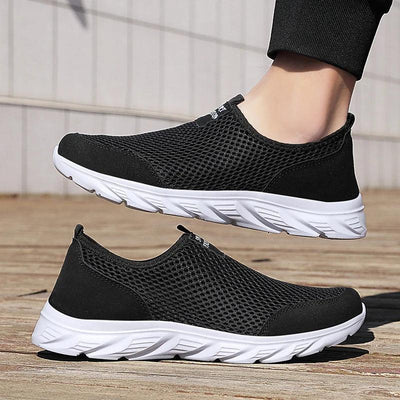 Men Shoes Breathable Mesh Summer Lightweight Hiking Walking Casual Shoes Slip-On Driving Men's Loafers