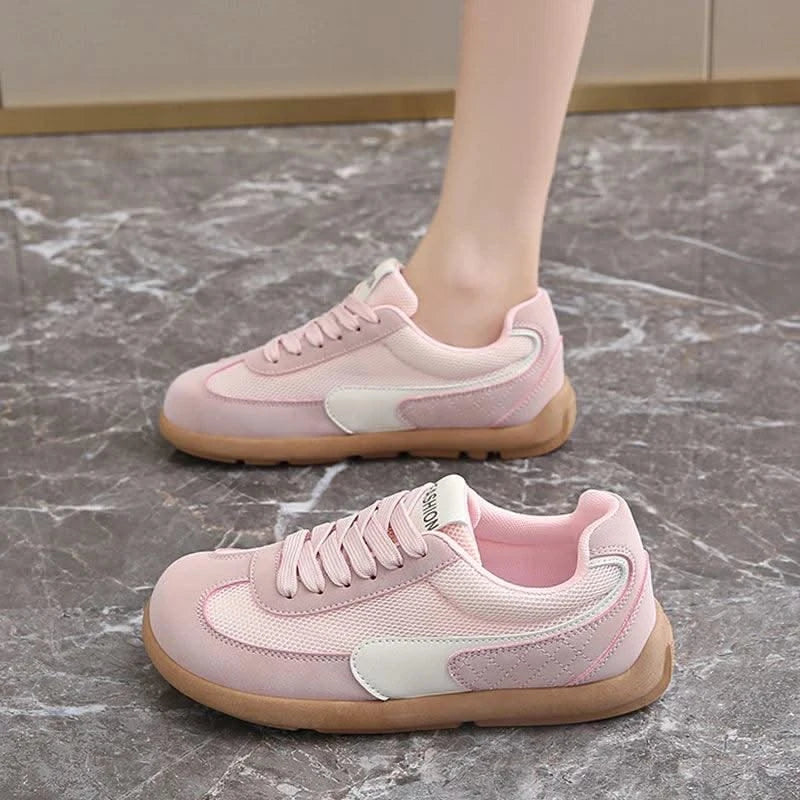 Women's Shoes Fashion Trend College Style Wide Toe Soft Comfortable Flat Casual Shoes Outdoor Casual Sports Shoes Women Sneaker